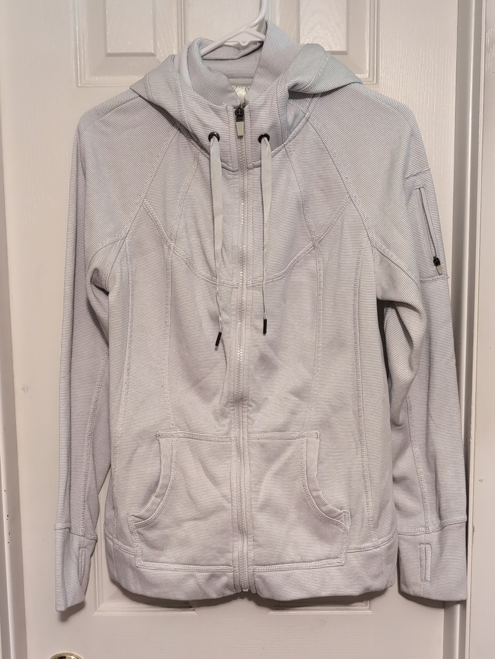 Tangerine Light Gray Zip-Up Hooded Utility Jacket
